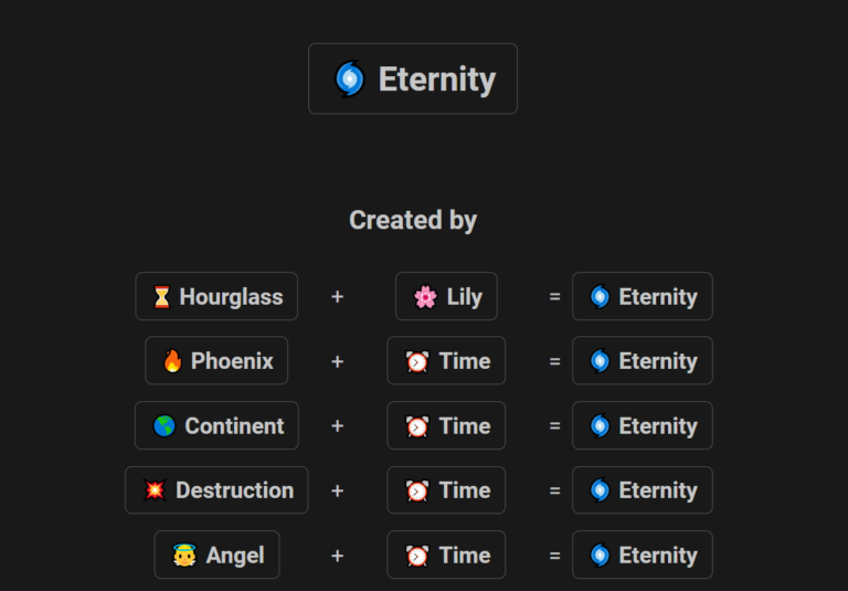 How To Make Eternity In Infinite Craft