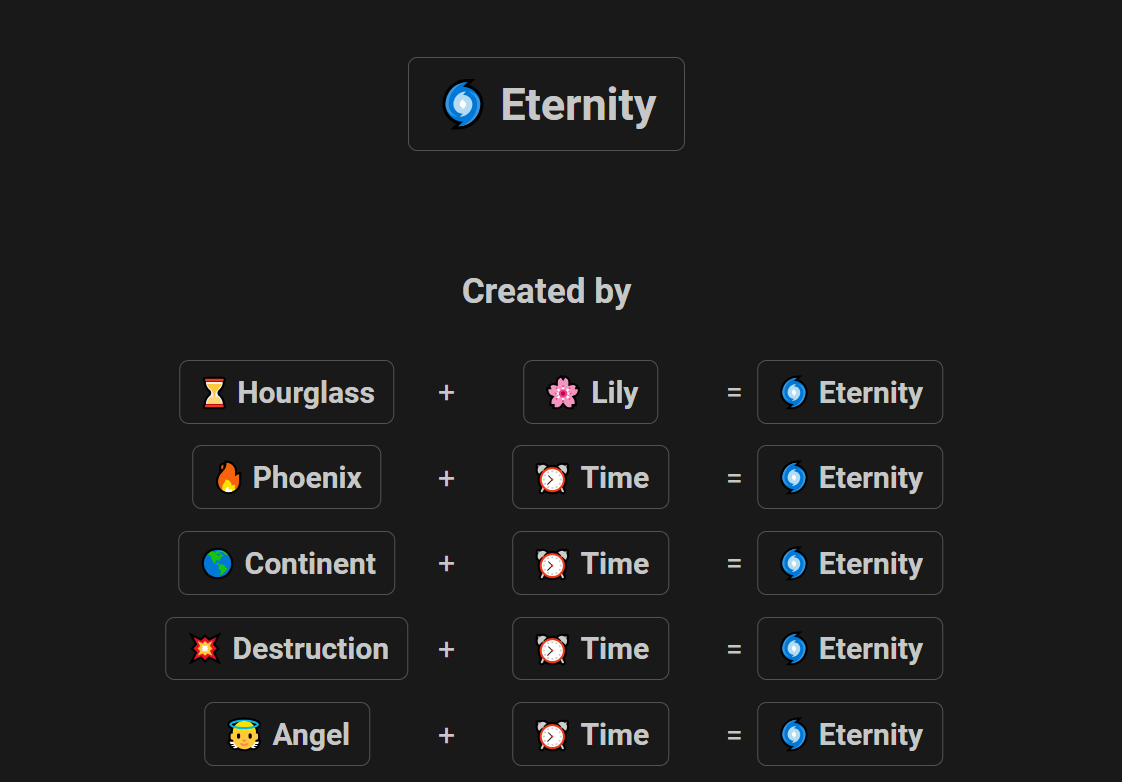 How To Make Eternity In Infinite Craft