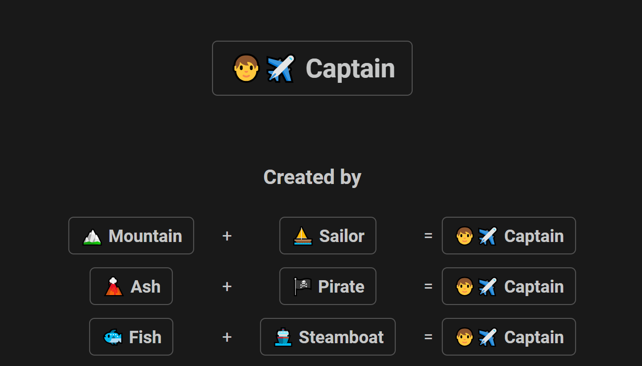 How to make Captain in Infinite Craft