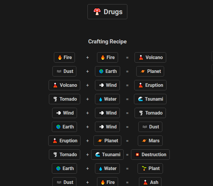 How to make Drugs in Infinite Craft