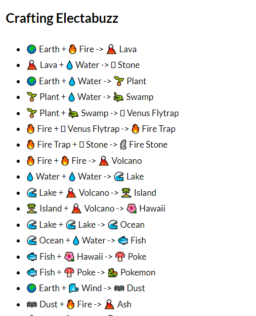 How to Make Electabuzz in Infinite Craft