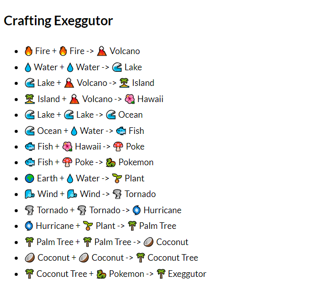 How to Make Exeggutor in Infinite Craft