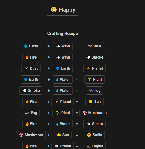 How to make Happy in Infinite Craft