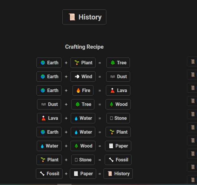 How to make History in Infinite Craft