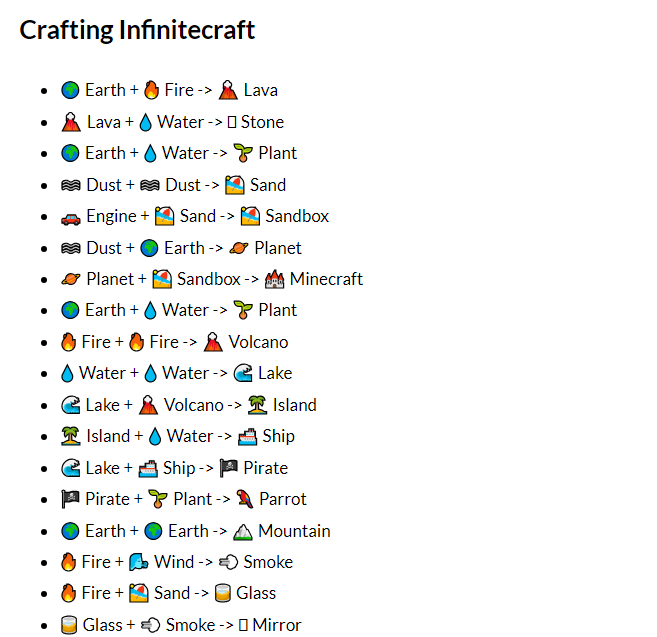 How to make Infinitecraft in Infinite Craft