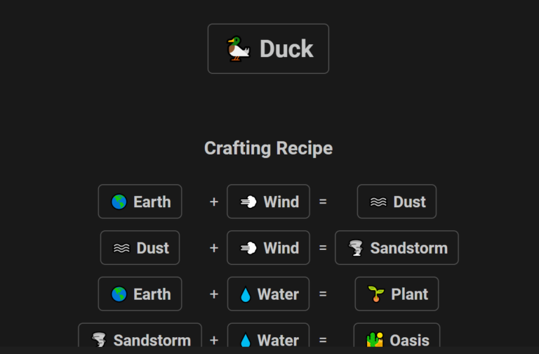 How to make Duck in Infinite Craft