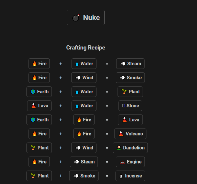 How to make Nuke in Infinite Craft