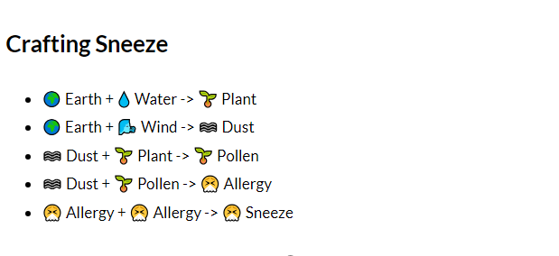 How to Make Sneeze in Infinite Craft