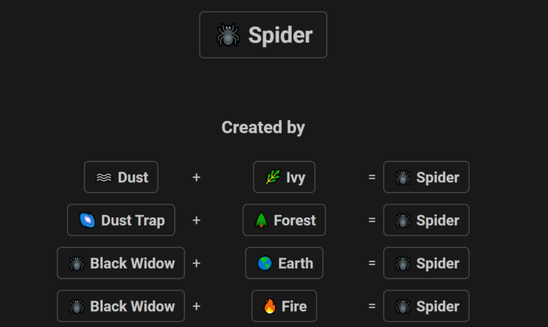 How to make Spider in Infinite Craft