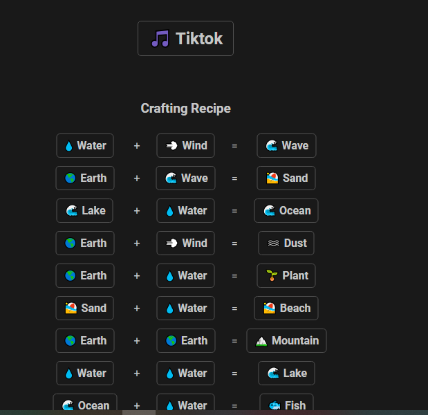 How to make Tiktok in Infinite Craft