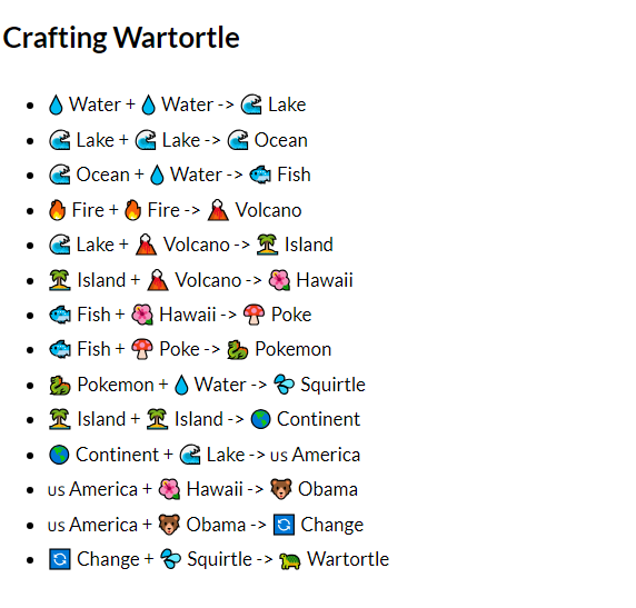 How to Make Wartortle in Infinite Craft