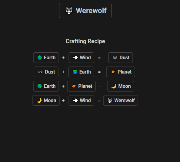 How to Make Werewolf in Infinite Craft