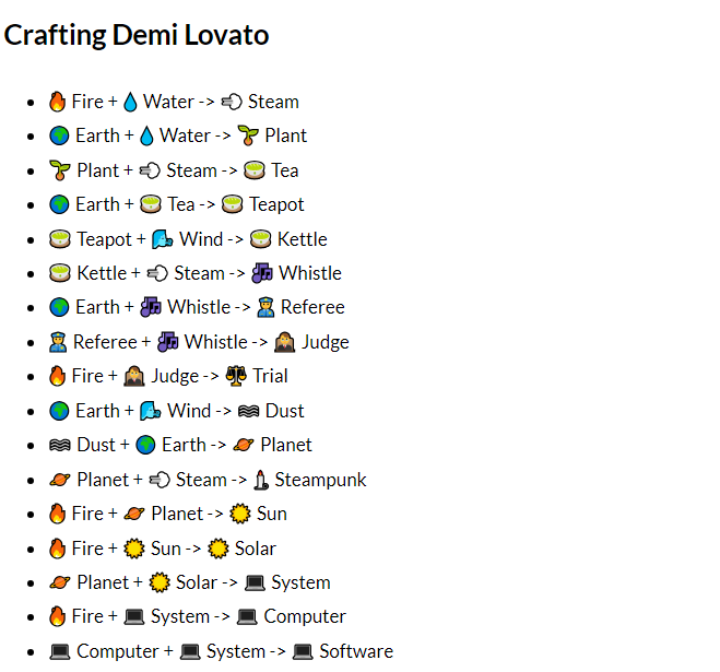 How to Make Demi Lovato in Infinite Craft