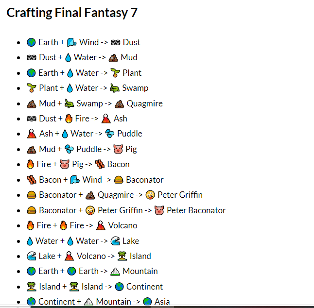 How to Make Final Fantasy 7 in Infinite Craft