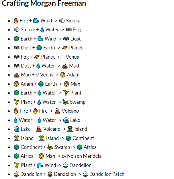 How to Make Morgan Freeman in Infinite Craft