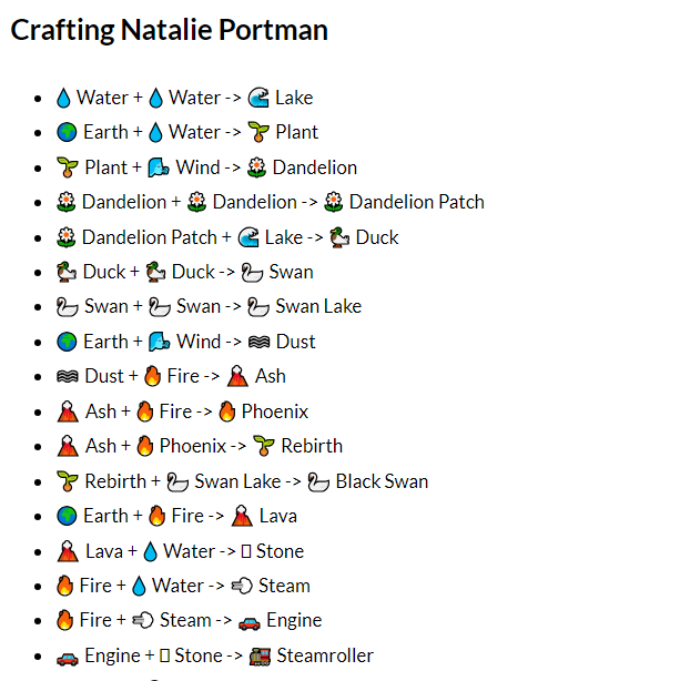 How to Make Natalie Portman in Infinite Craft