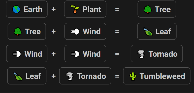 How to make Tumbleweed in Infinite Craft