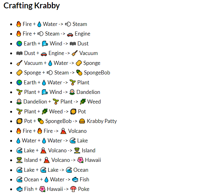 How to Make Krabby in Infinite Craft