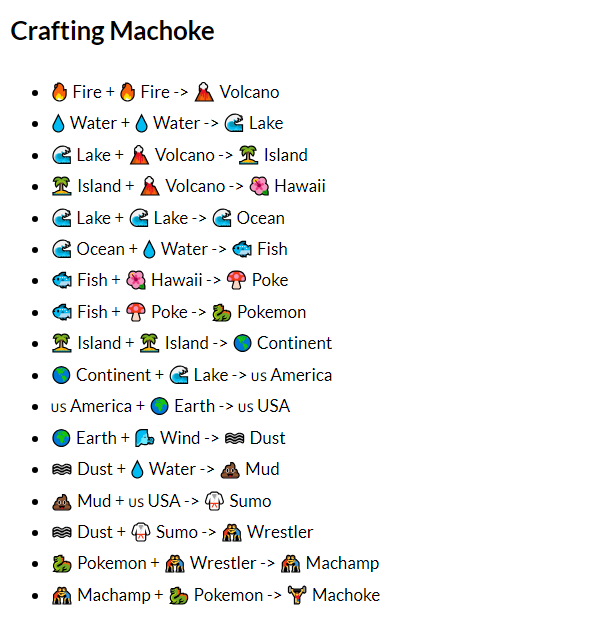 How to Make Machoke in Infinite Craft