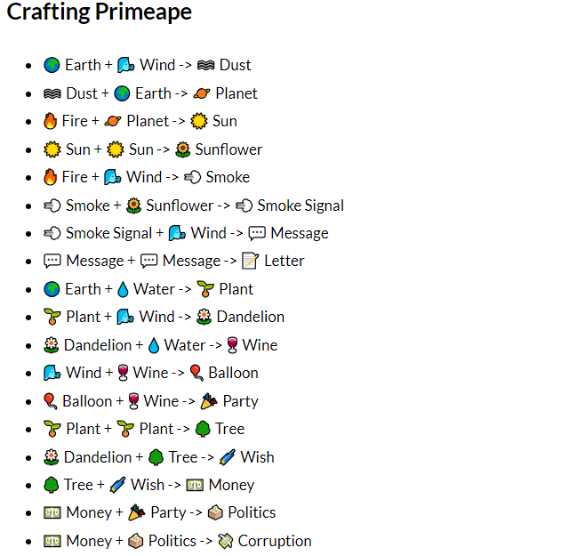 How to Make Primeape in Infinite Craft