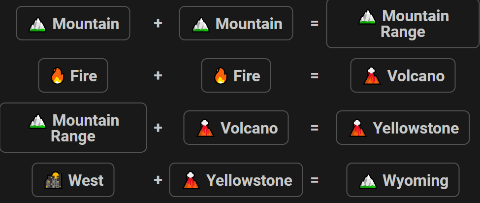 How to Make Wyoming in Infinite Craft